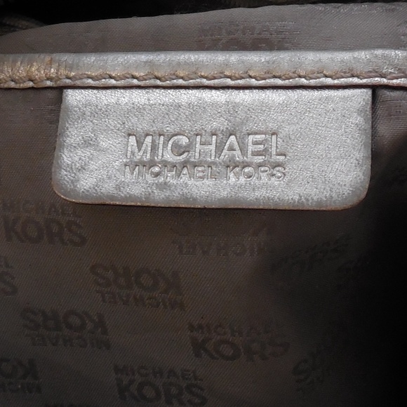 MICHAEL Kors Metallic Leather Satchel Handbag - Picture 10 of 11